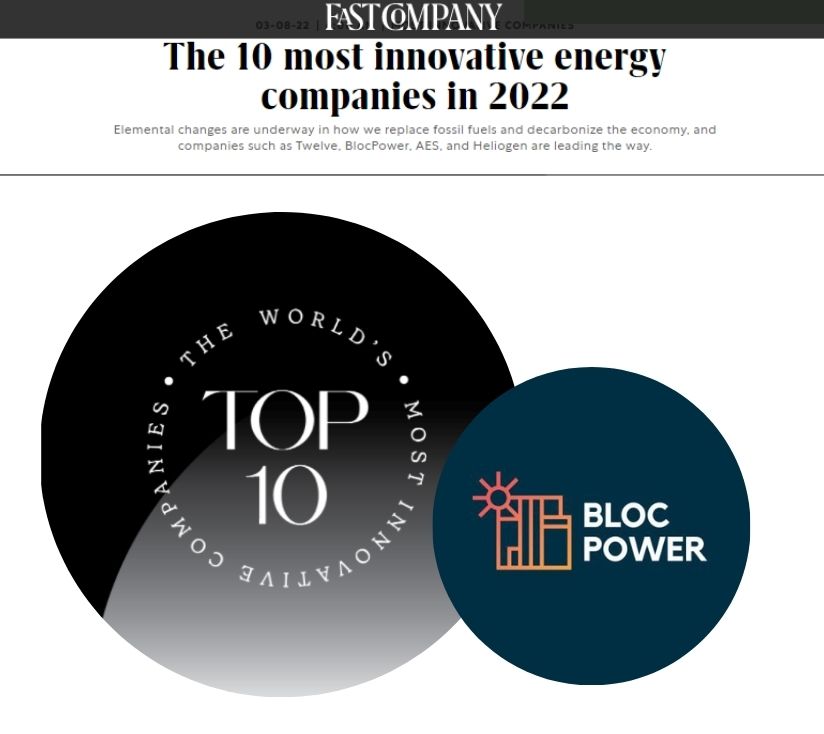 BlocPower Among Fast Company’s Most Innovative Companies of 2022